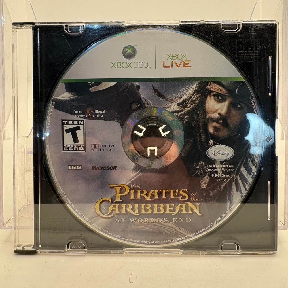 Pirates of the Caribbean At Worlds End Xbox 360 Game Disc Disney Microsoft 2007